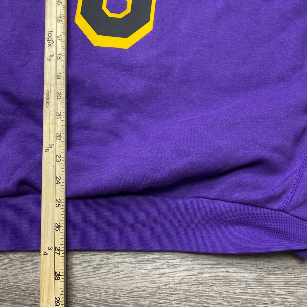 Jordan Sweatshirt Lakers LeBron James Men L Purple Cotton Blend NBA Jersey Style - Picture 11 of 12